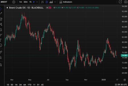 Citi project Brent crude oil prices to average between  and  during second half 2025