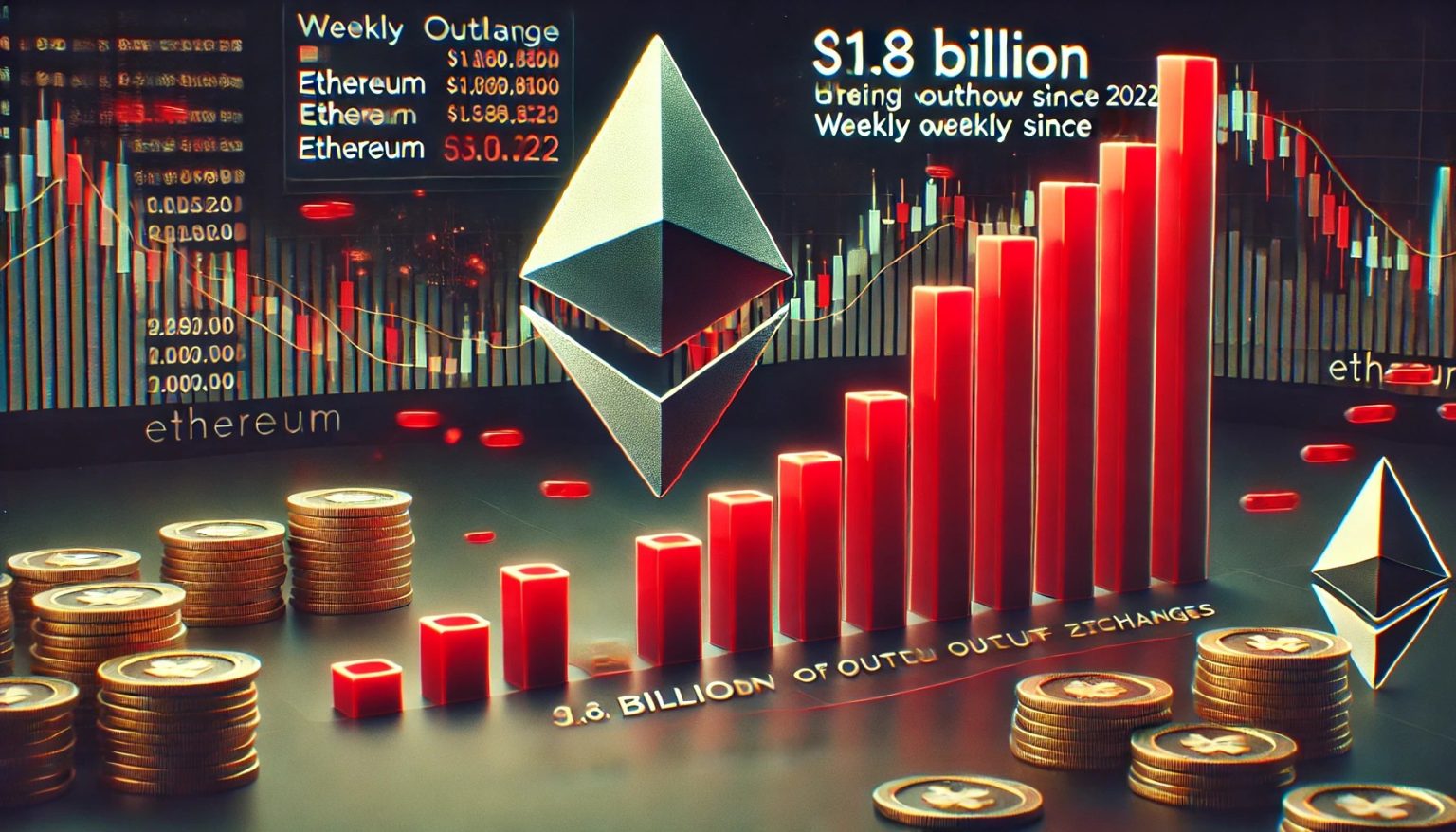 .8B In Ethereum Withdrawn From Exchanges In Largest Weekly Outflow Since 2022 – Details