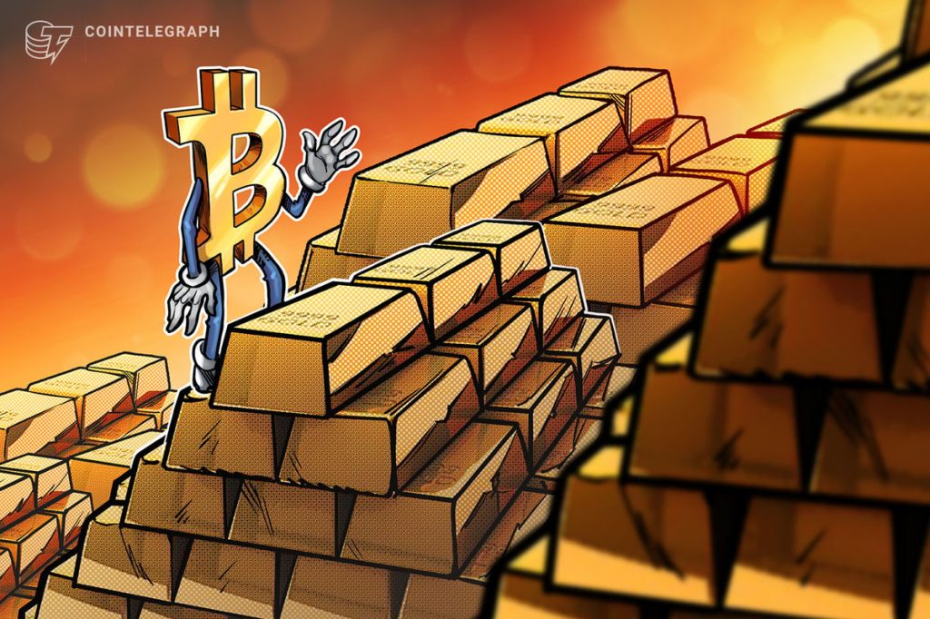 Bitcoin-to-gold ratio breaks 12-year support as gold price hits a record K