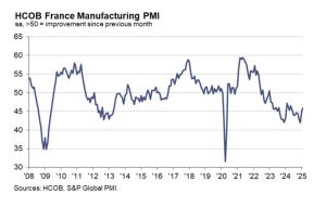 France February final manufacturing PMI 45.8 vs 45.5 prelim