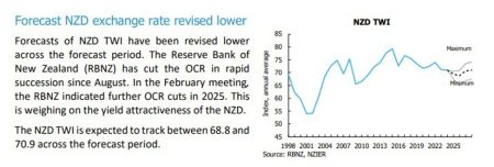 New Zealand surveyed economists show a downward revision to the near-term growth outlook